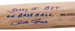 Pete Rose Signed Louisville Slugger Bat Insc "Sorry I Bet on Baseball" (JSA COA)