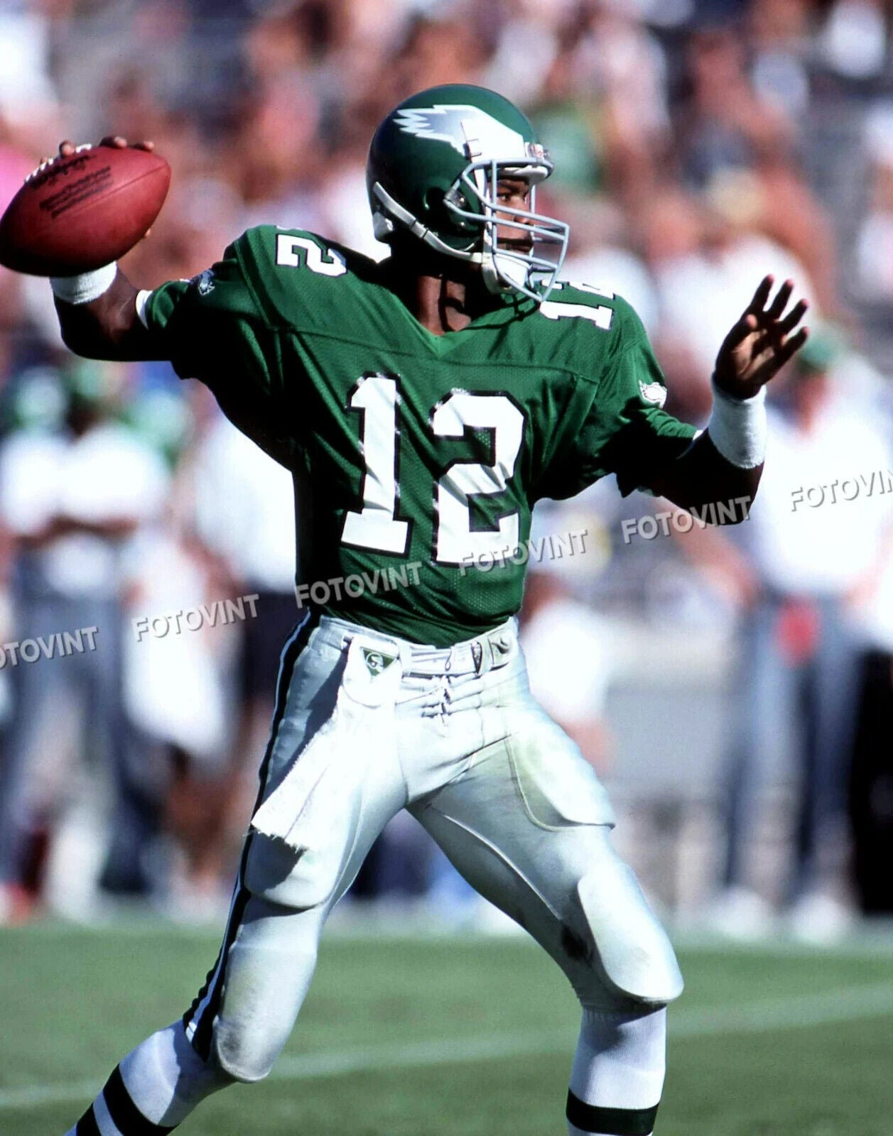 Randall Cunningham Signed Philadelphia Eagles Logo Football (JSA COA) All Pro QB