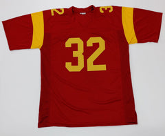 O J Simpson Signed USC Trojans Career Highlight Stat Jersey (JSA COA) Bills R.B