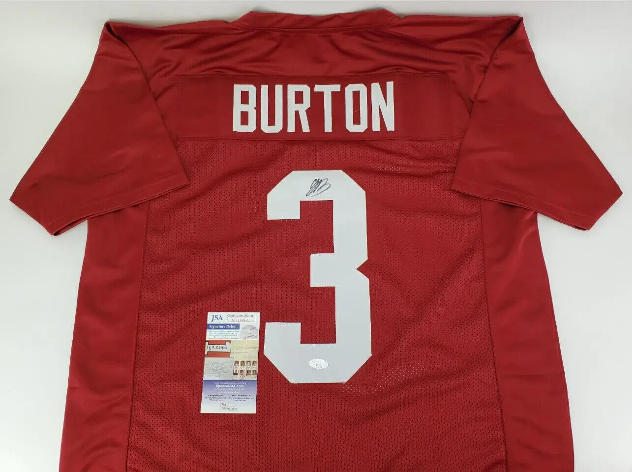 Jermaine Burton Signed Alabama Crimson Tide Jersey (JSA COA) Wide Receiver