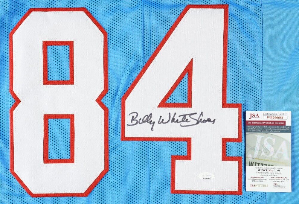 Billy "White Shoes" Johnson Signed Houston Oilers Jersey (JSA COA) 3×Pro Bowl WR