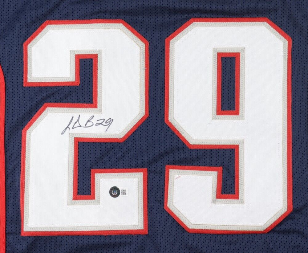 LeGarrette Blount Signed Patriots Jersey (Beckett)2xNew England Super Bowl Champ
