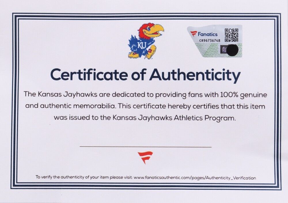 Kansas Jayhawks NCAA Football Team-Issued Jersey /Adult Large Unsigned/ Fanatics