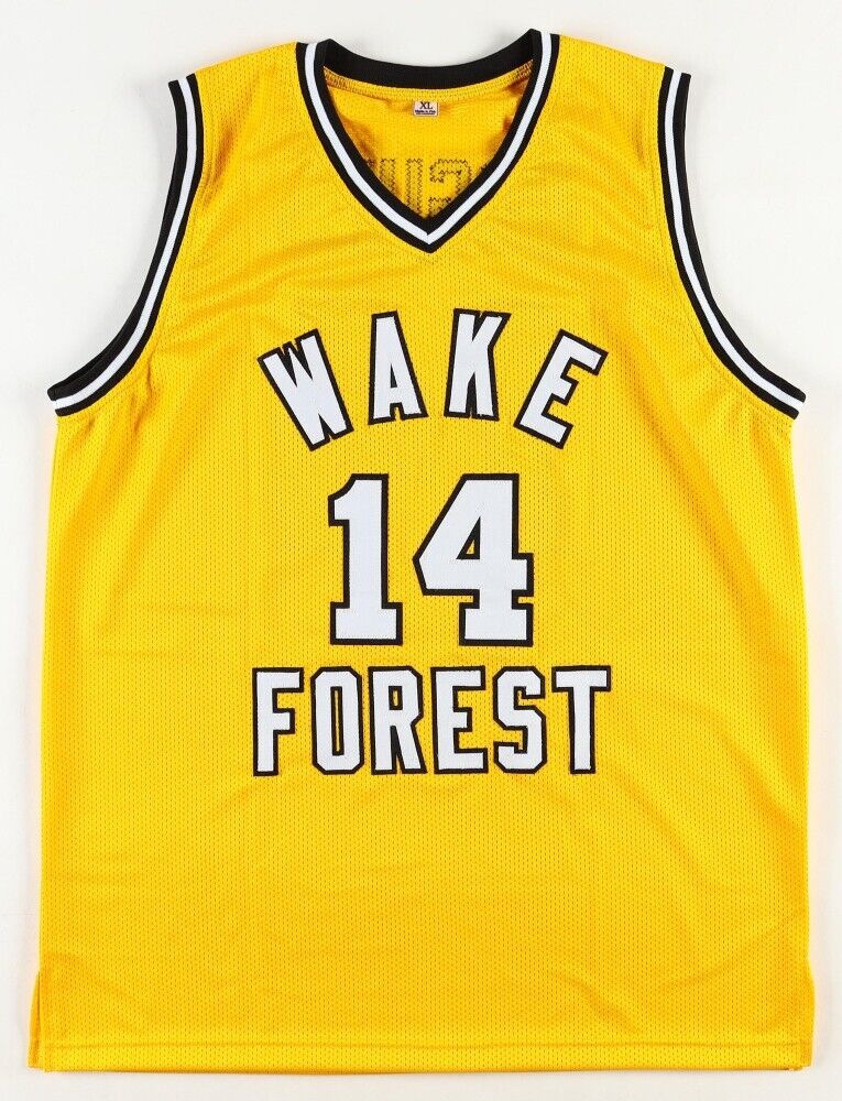 Muggsy Bogues Signed Wake Forest Demon Deacons Jersey (Beckett) 1987 1st Rnd Pck