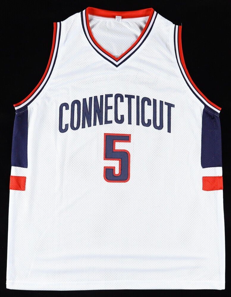 Stephon Castle Signed UConn Huskies Jersey (PSA) 2024 #4 Overall Draft Pk Spurs