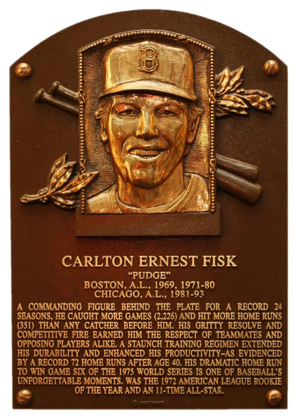 Carlton Fisk Signed 2000 Hall of Fame Induction Program JSA COA/ Red & White Sox