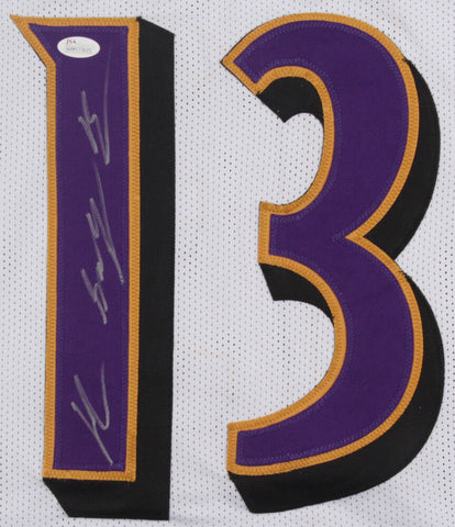 John "Smokey" Brown Signed Baltimore Ravens White Jersey (JSA COA) Receiver