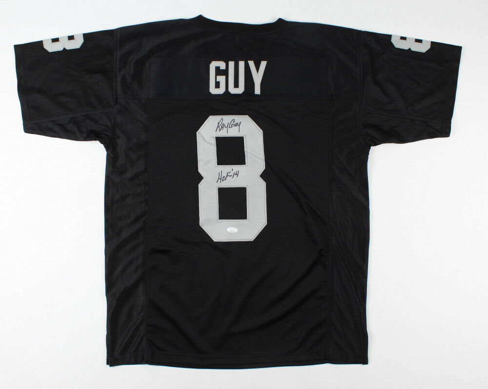 Ray Guy Signed Los Angeles Raiders Jersey "HOF 14" (JSA) 7×Pro Bowl Punter