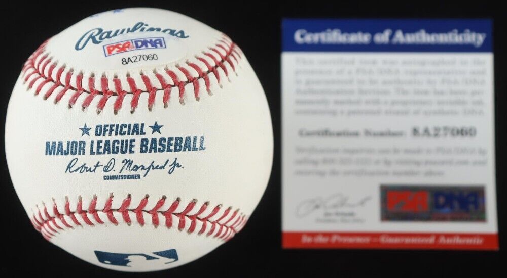 Tommy Davis Signed OML Baseball with Multiple Inscriptions (PSA COA) L.A Dodgers