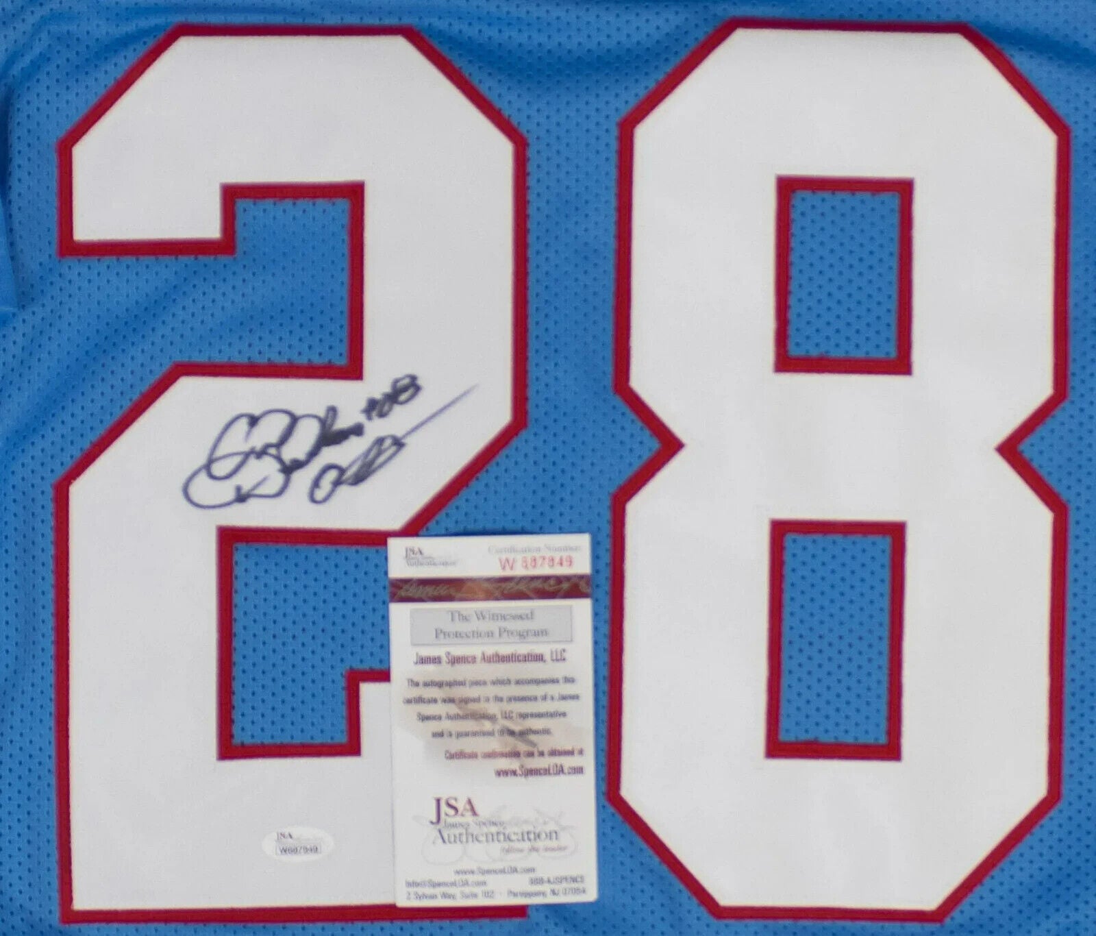 Cris Dishman Signed Houston Oilers Jersey (JSA COA) 2xPro Bowl Defensive Back