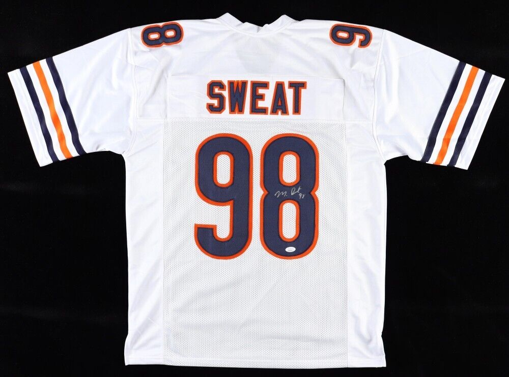 Montez Sweat Signed Chicago Bears White Jersey (JSA) 2019 1st Rd Pick Linebacker