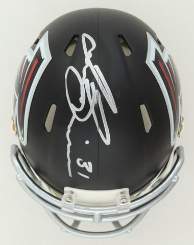 Justin Simmons Signed Atlanta Falcons Speed Mini Helmet (PIA Hologram) Ex-B.C DB
