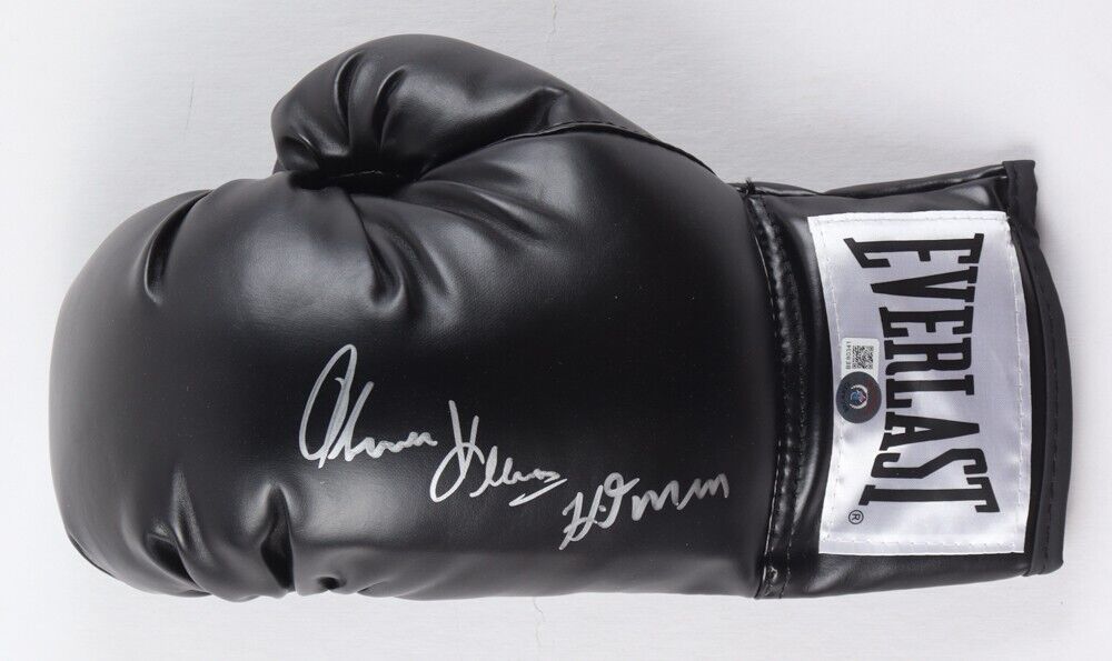 Thomas Hearns Signed Everlast Black Boxing Glove "Hitman" (Beckett COA) 61-5 Rrd