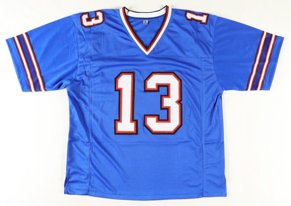Stevie Johnson Signed Bills Blue Jersey (JSA COA) Buffalo Receiver 2008–2016