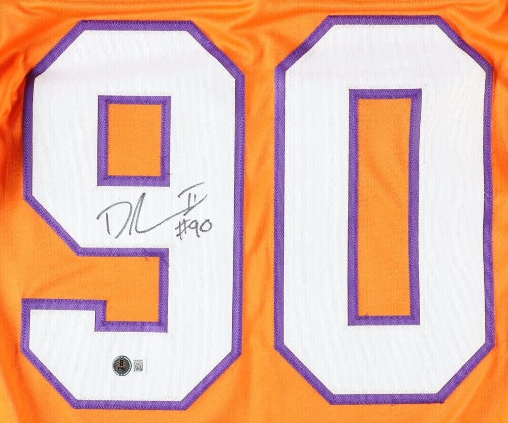 Dexter Lawrence Signed Clemson Tigers Jersey (Beckett) 2xNational Champion D.E.