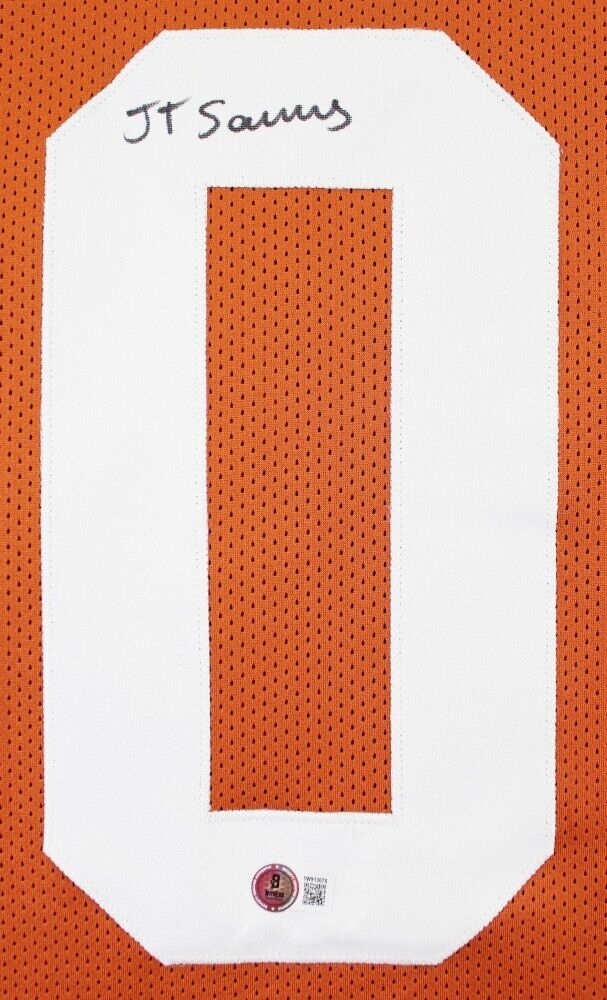 Ja'Tavion Sanders Signed Texas Longhorns Jersey (Beckett) 2024 Panthers Pick T.E