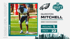Quinyon Mitchell Signed Eagles Jersey (JSA COA) Philadelphia 2024 1st Rnd Pck DB