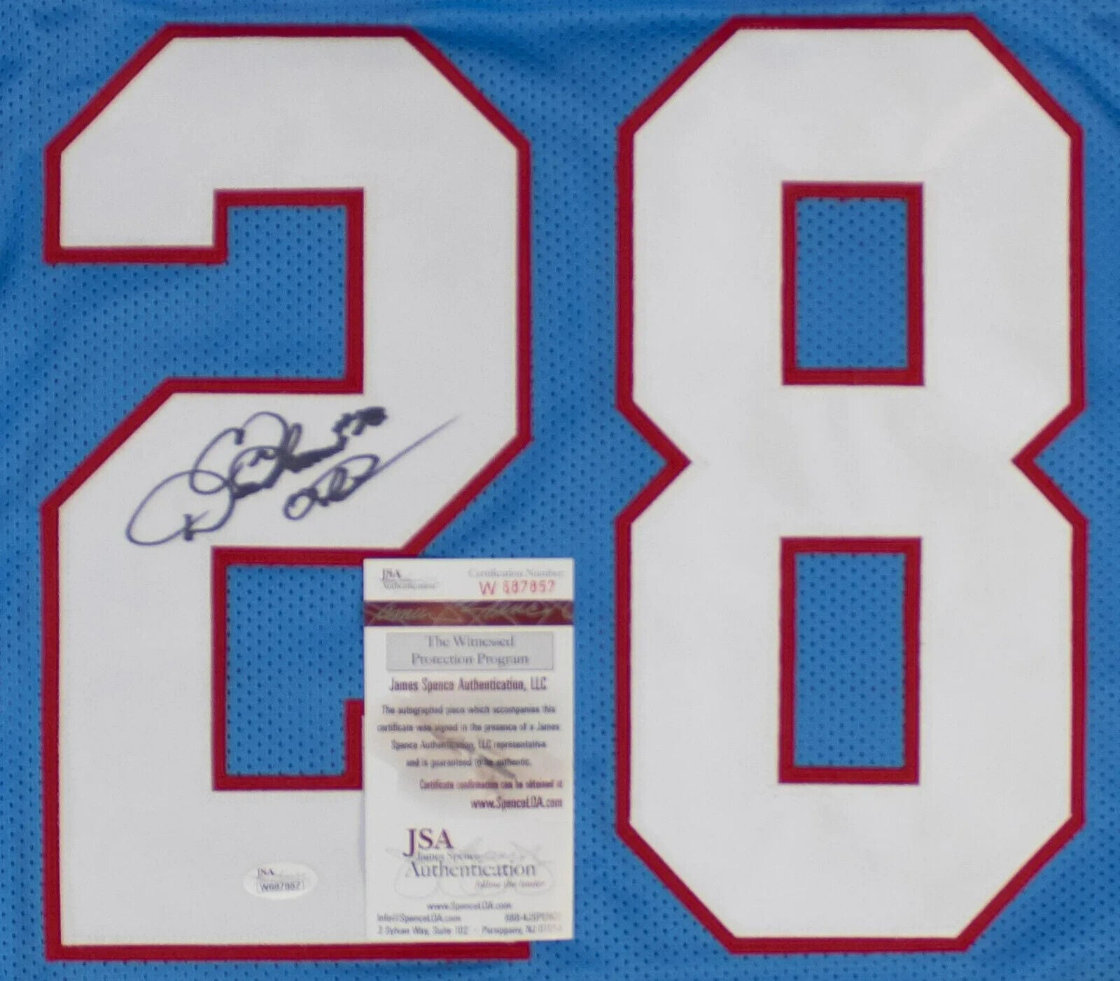 Cris Dishman Signed Houston Oilers Jersey (JSA COA) 2×Pro Bowl Defensive Back