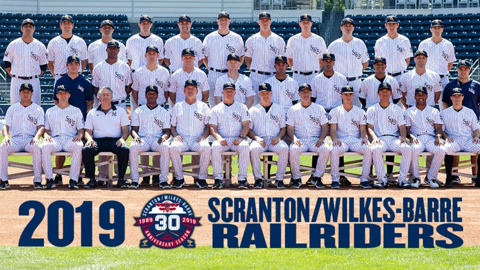 2019 RailRiders Jersey Signed By (26) w/ Cortes, Jay Bell, Tauchman, Higashioka