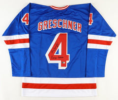 Ron Greschner Signed New York Rangers Jersey "N Y Rangers Captain" (Beckett)