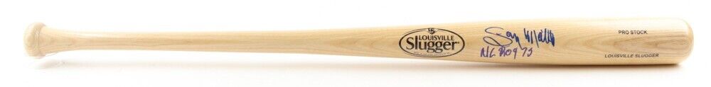 Gary Matthews Signed Louisville Slugger Bat Inscribed "NL ROY 73" (Schwartz COA)