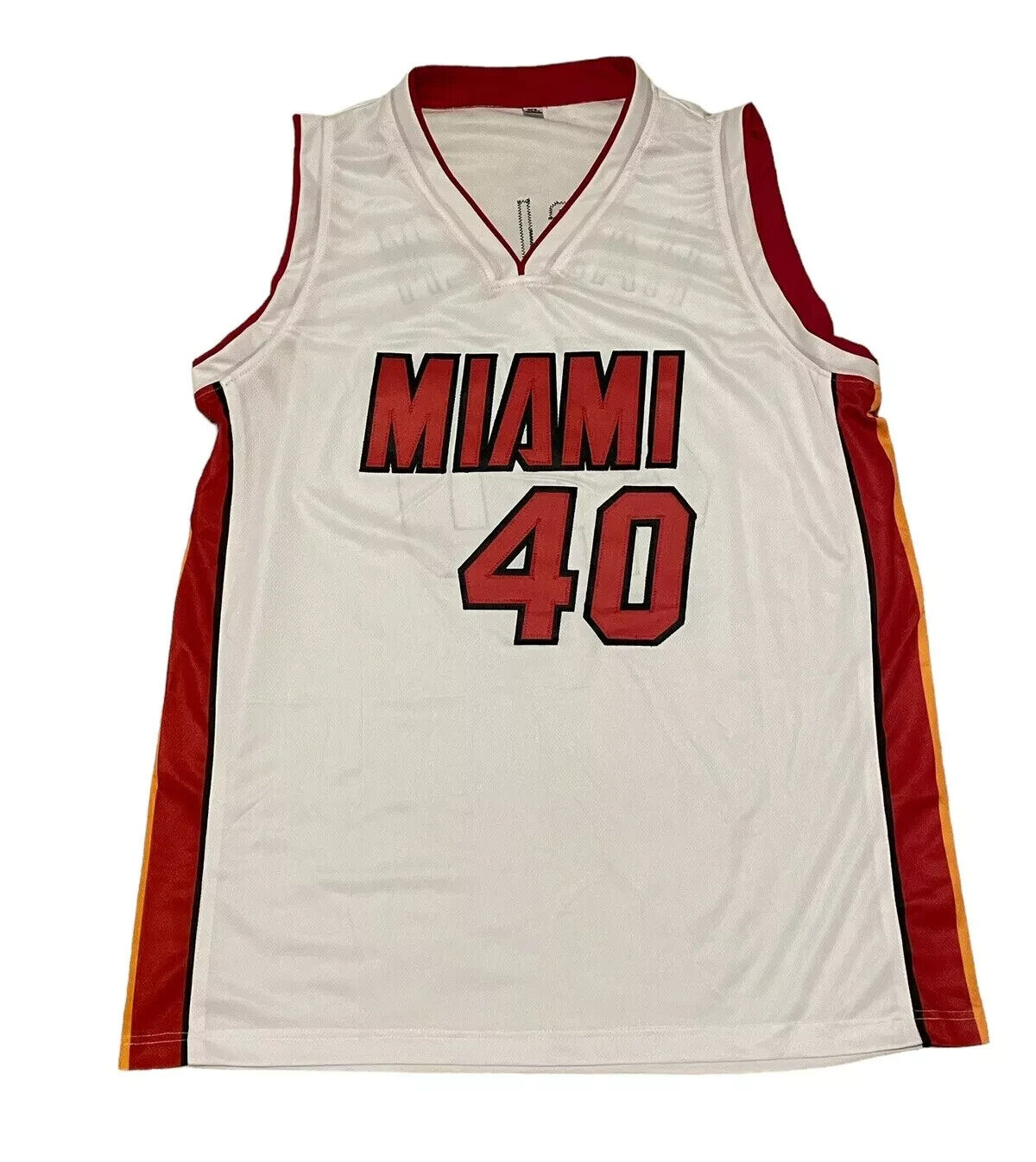 Udonis Haslem Signed Miami Heat White Jersey (Beckett) 3×NBA Champion / Forward
