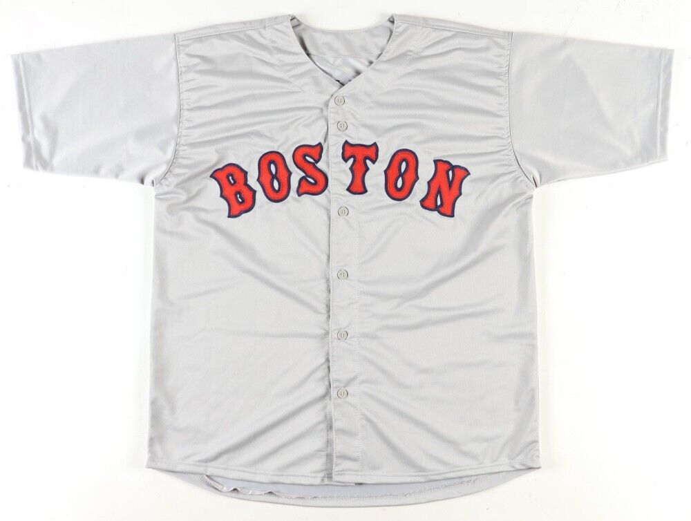 Johnny Damon Signed Boston Red Sox Gray Road Jersey (JSA COA) 2xSeries Champion