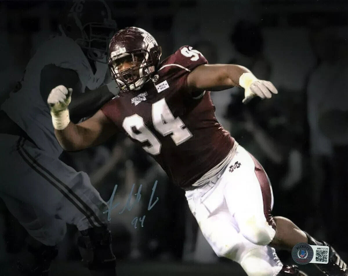 Fletcher Cox Signed Mississippi State Bulldogs Jersey (Beckett) 3xPro Bowl D.T.