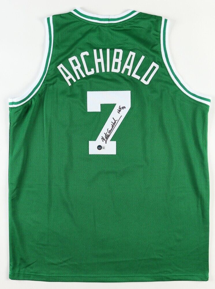 Nate "Tiny" Archibald Signed Boston Celtics Jersey Inscribed "HOF 91" (Beckett)