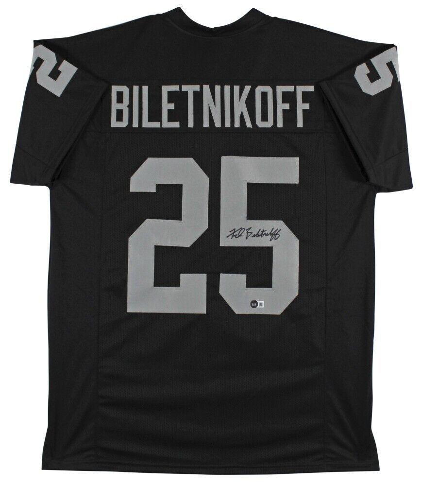 Fred Biletnikoff Signed Oakland Raiders Jersey (Beckett) #1 Receiver 1965–1978
