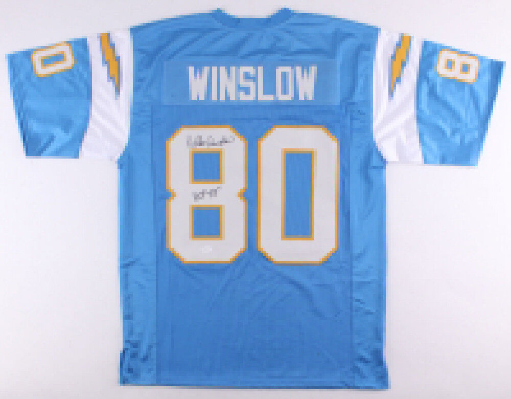 Kellen Winslow Signed Chargers Jersey Inscribed "HOF 95" (JSA COA) 5×Pro Bowl TE