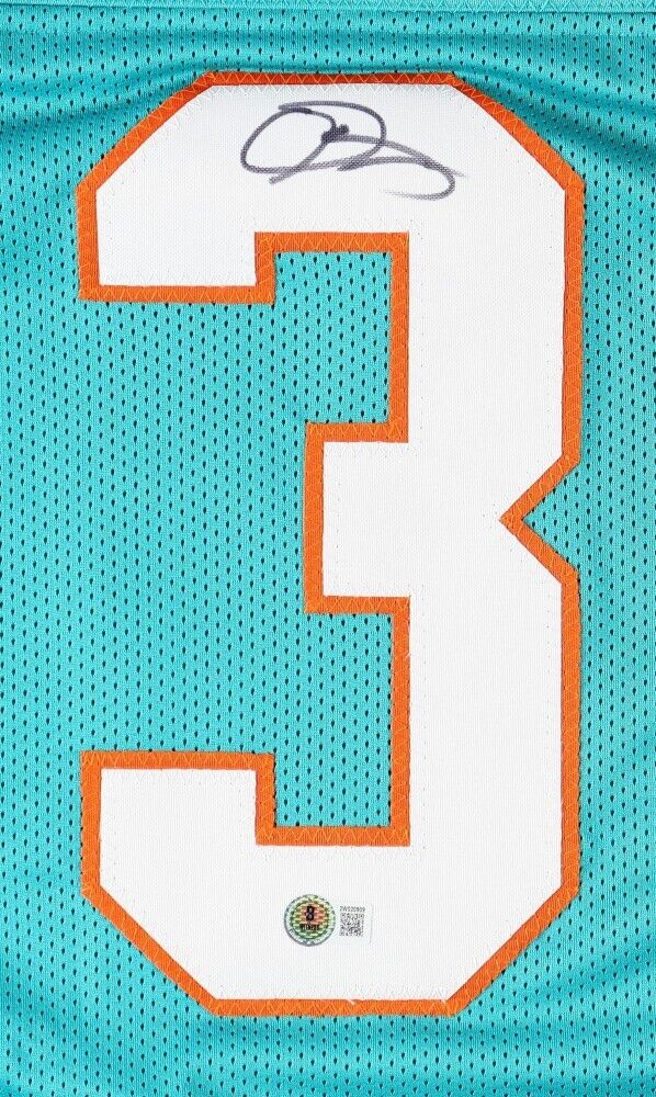 Odell Beckham Jr Signed Miami Dolphins Teal Jersey (Beckett) 3×Pro Bowl Receiver