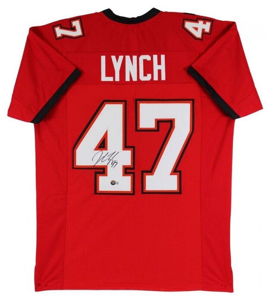 John Lynch Signed Tampa Bay Buccaneers Red Home Jersey (Beckett) Bucs 1993–2003