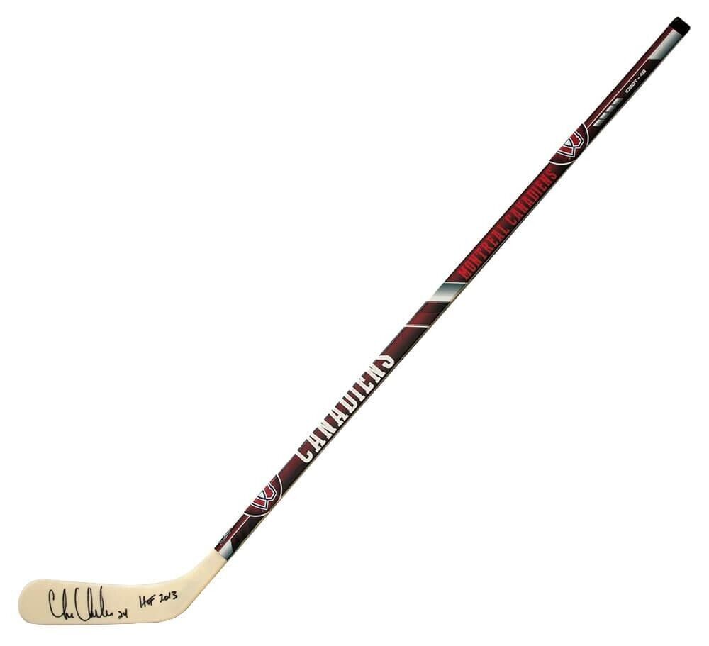 Chris Chelios "HOF 2013" Signed Montreal Canadiens 48" Hockey Stick Schwartz COA