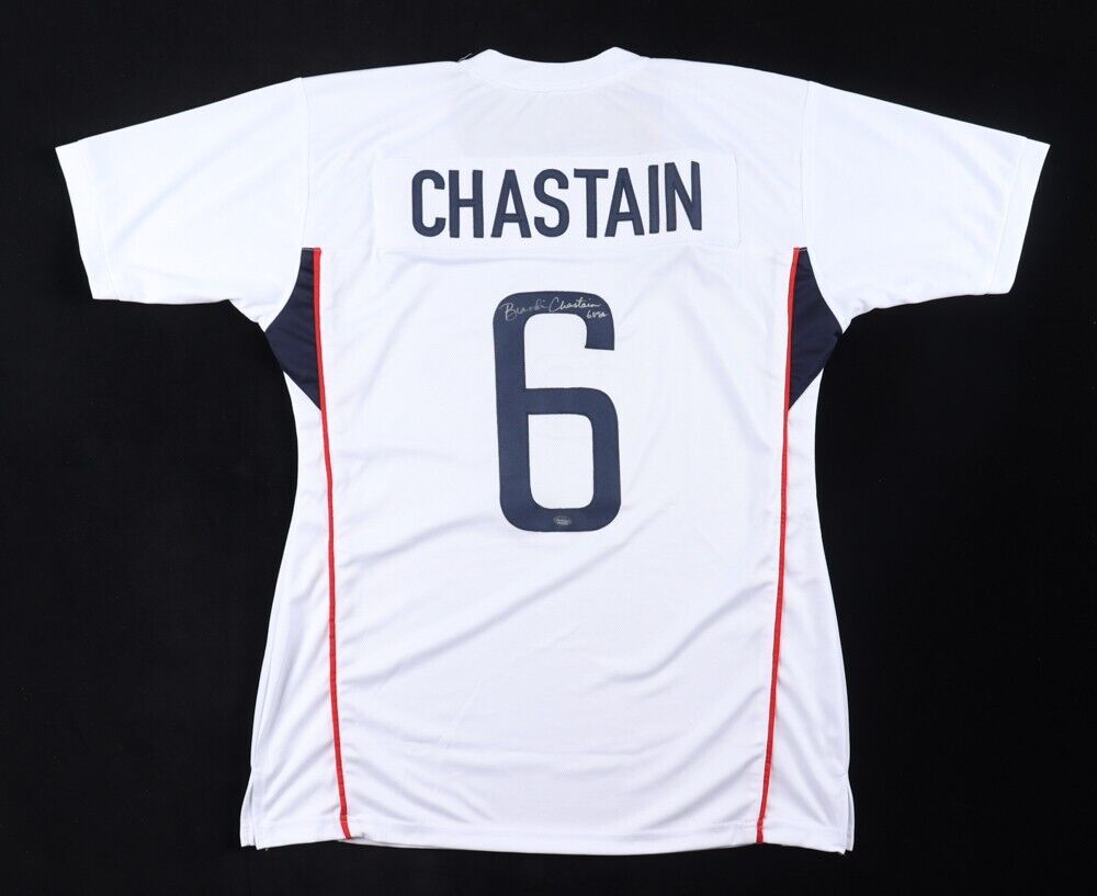 Brandi Chastain Signed Team USA Women Soccer Jersey (JSA COA) 2xWorld Cup Champ