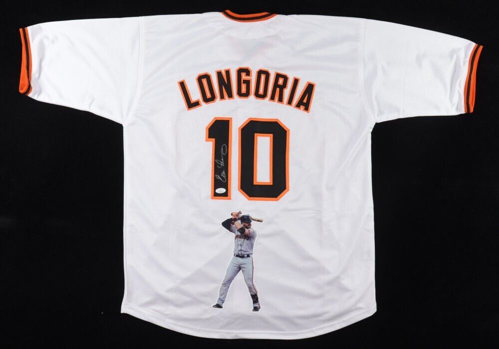 Evan Longoria Signed San Francisco Giants Photo Jersey (JSA COA) 3×All-Star 3B
