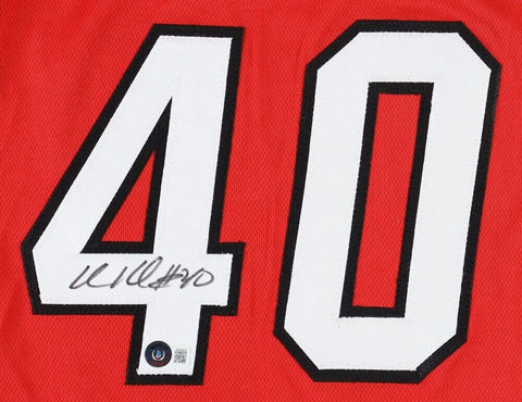 Udonis Haslem Signed Miami Heat Red Jersey (Beckett) 3×NBA Champion / Forward