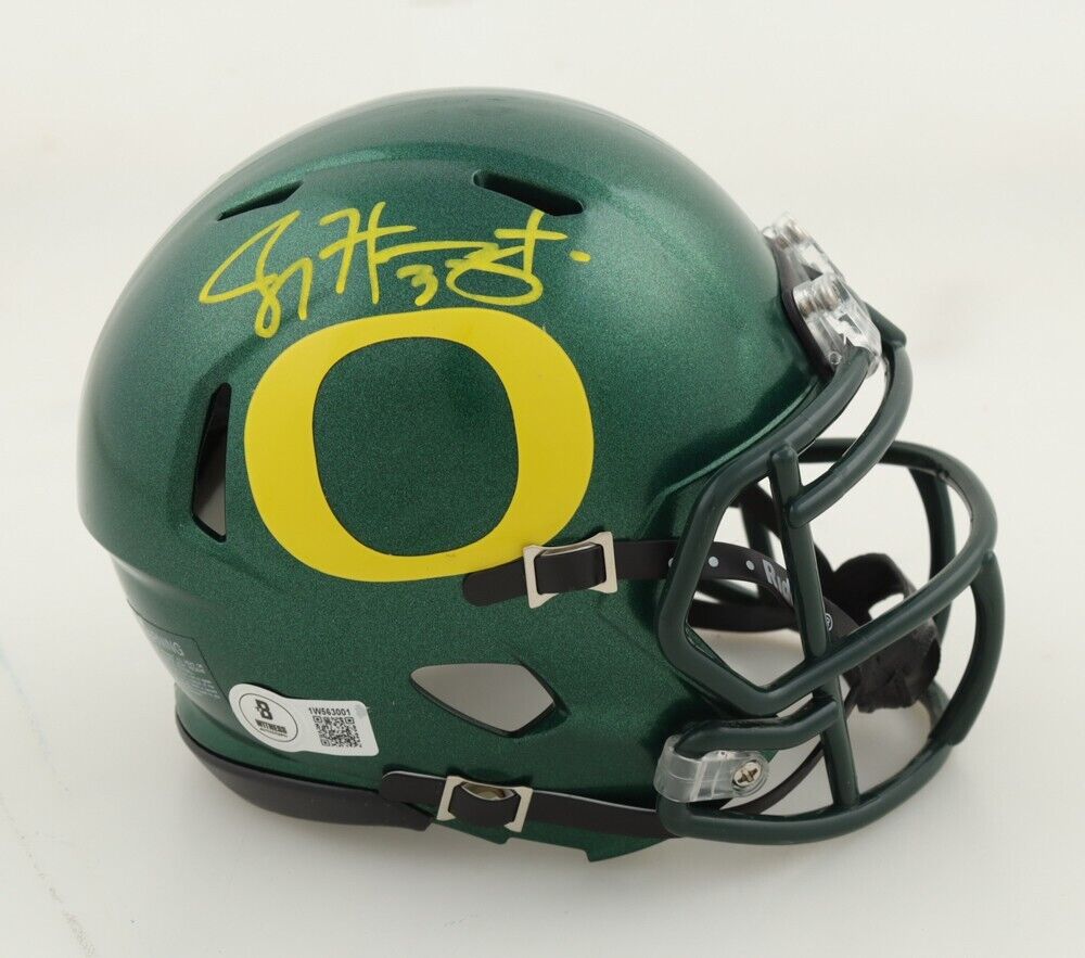 Joey Harrington Signed Oregon Ducks Speed Mini Helmet (Beckett) Detroit Lions QB