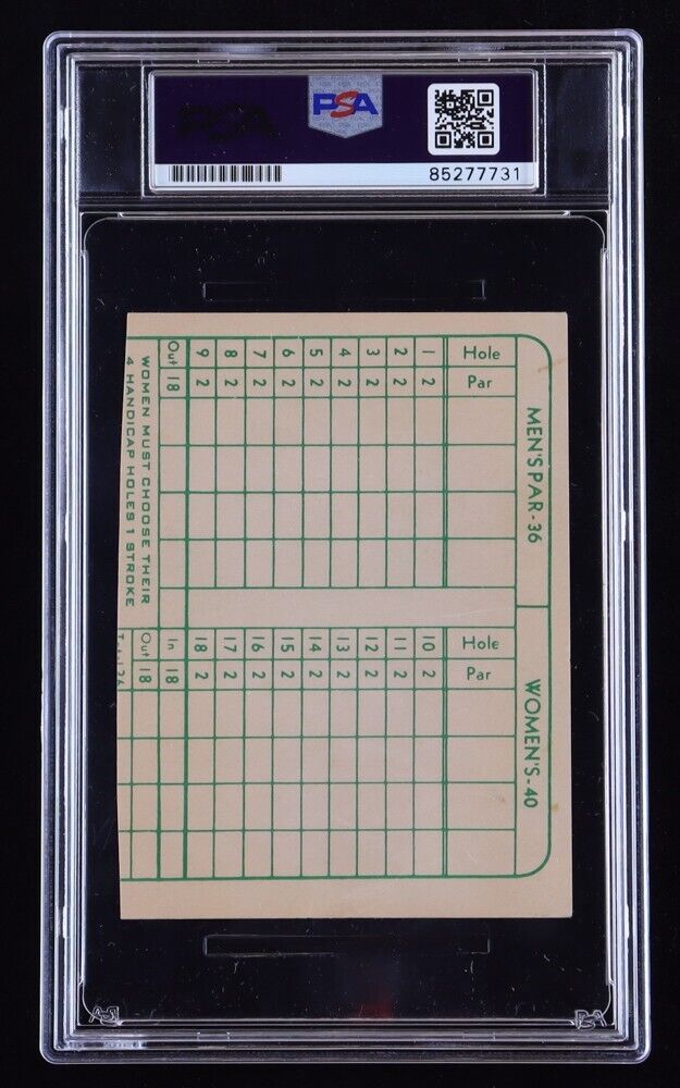 Bob Hope Signed Golf Score Card / Cut Authentic Signature (PSA Encapsulated)