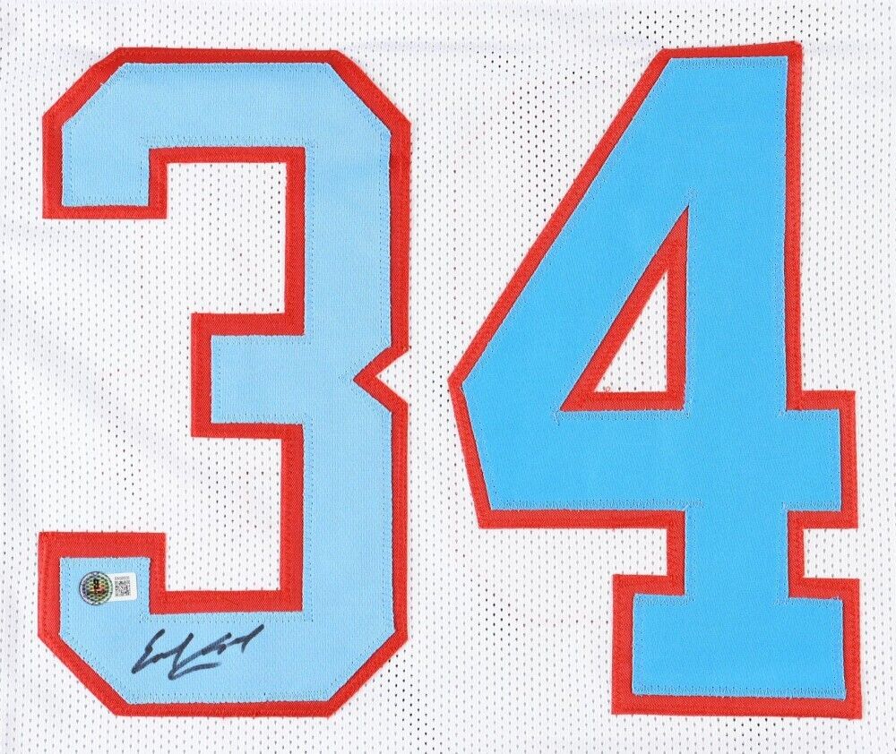 Earl Campbell Signed Houston Oilers Jersey / 5×Pro Bowl RB (Beckett) 1979 MVP
