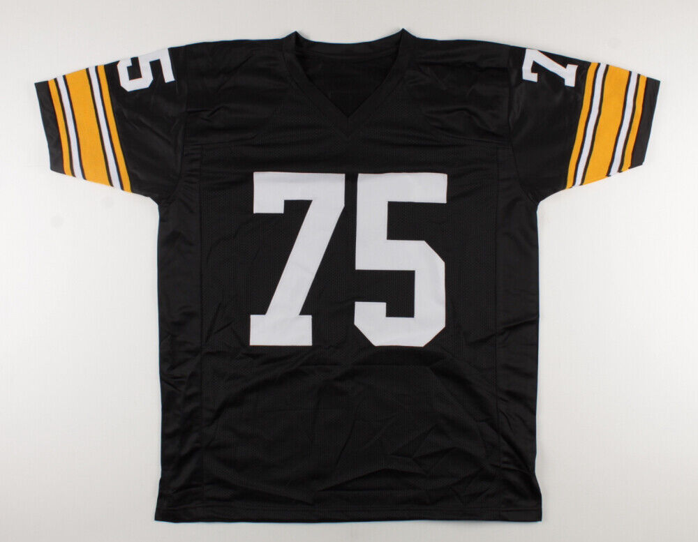 Mean Joe Greene Signed Pittsburgh Steelers Jersey Inscribed HOF 87 (Schwart) D.T