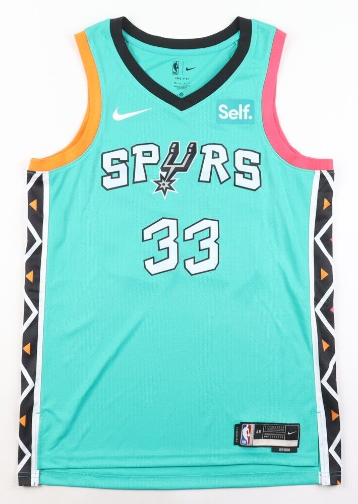 Tre Jones Signed San Antonio Spurs Nike Jersey (JSA COA)Ex Duke Blue Devil Guard
