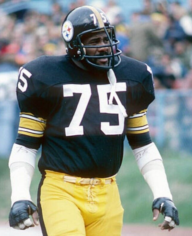 Mean Joe Greene Signed Pittsburgh Steelers Jersey Inscribed HOF 87 (Schwart) D.T