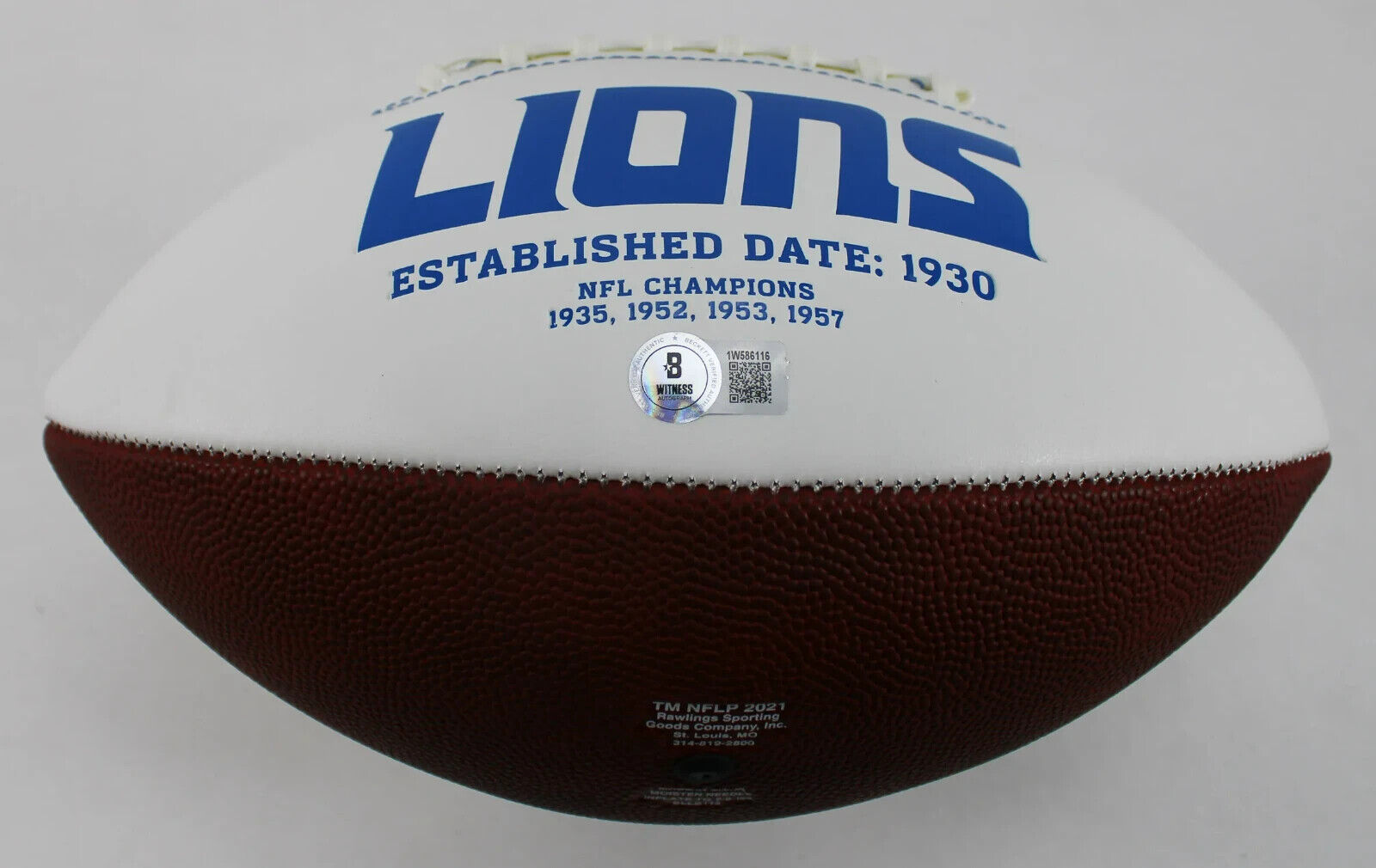 Jameson Williams Signed Detroit Lions Logo Football (Beckett) Ex-Alabama W.R.
