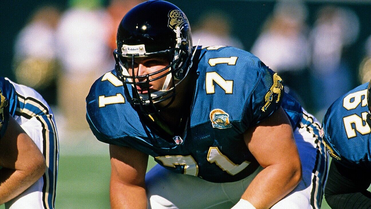 Tony Boselli Signed Jacksonville Jaguars Career Highlight Stat Jersey (JSA) O.T.