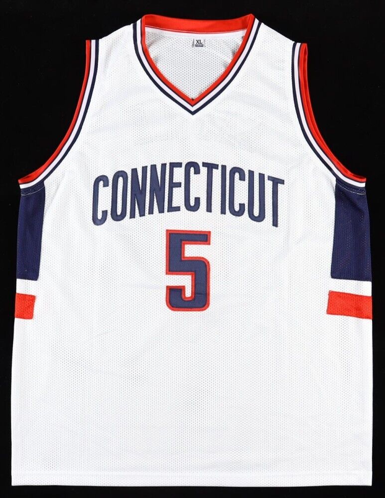 Stephon Castle Signed UConn Huskies Jersey / 2024 #4 Overall Draft Pick / Spurs