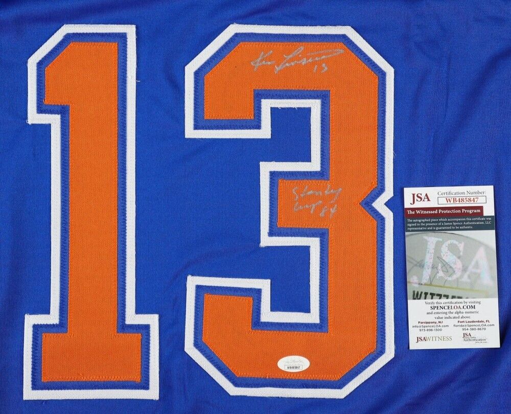 Ken Linseman Signed Edmonton Oilers Jersey Stanley Cup 84 (JSA COA) NHL Veteran