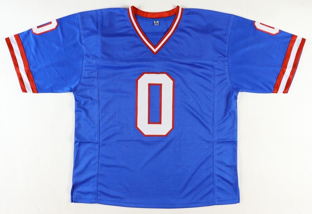 Brian Burns Signed New York Giants Blue Jersey (JSA COA) 2xPro Bowl Linebacker