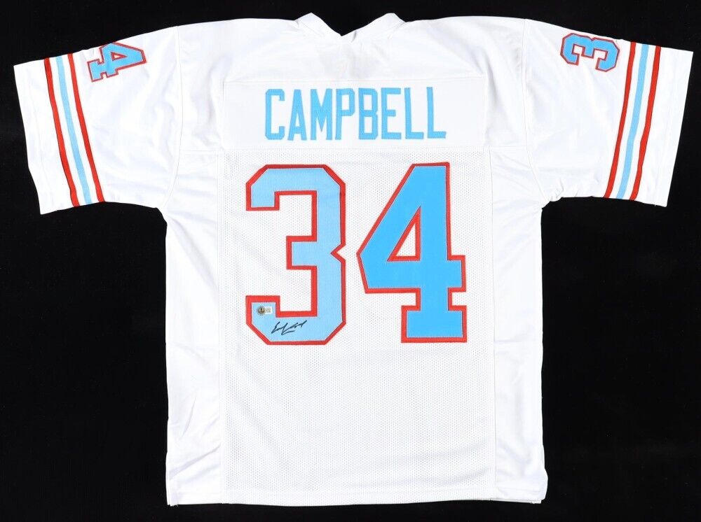 Earl Campbell Signed Houston Oilers Jersey / 5×Pro Bowl RB (Beckett) 1979 MVP