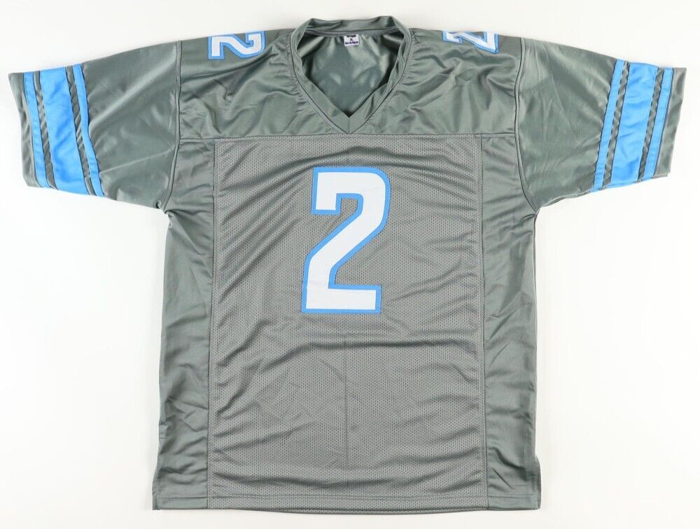 Hendon Hooker Detroit Lions Gray Jersey (Beckett) Ex-Tennessee Volunteers Q.B.